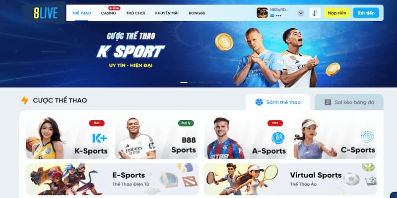 Cá cược thể thao trực tiếp 24/7 không giới hạn