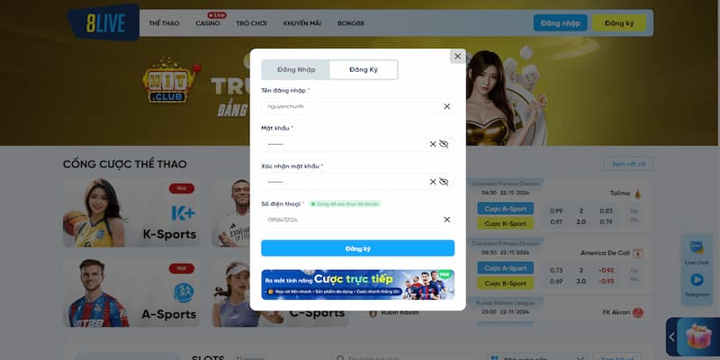 FAQs – Những câu hỏi phổ biến khi đăng ký 8live