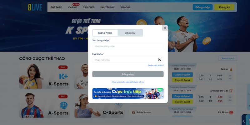 Hướng dẫn chi tiết để đăng nhập 8live năm 2024