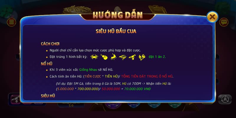 Hướng dẫn chơi game bầu cua tôm cá